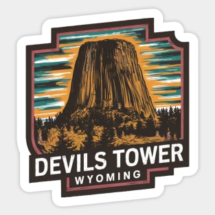 Devils Tower National Monument Wyoming Sticker